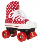 Trekové brusle Rookie Canvas High Polka Dots Red White